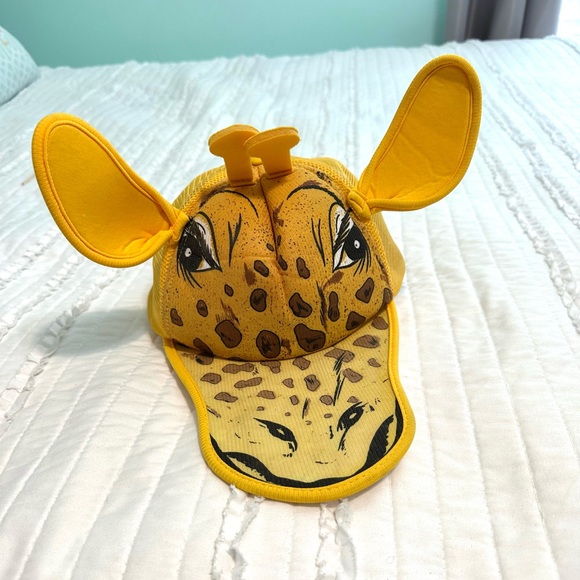 Vintage Brookfield Zoo Giraffe Shaped Hat With Ears Baseball Cap Trucker 5 panel - Picture 1 of 9